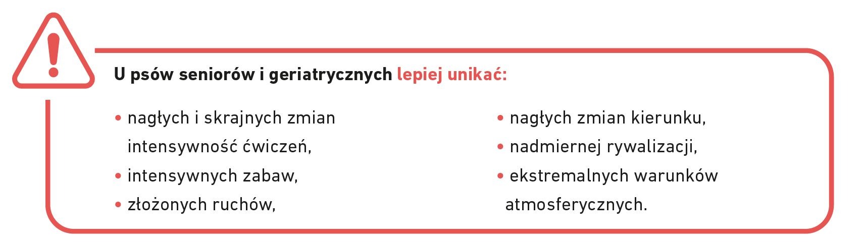 Czego unikać u psów geriatrycznych